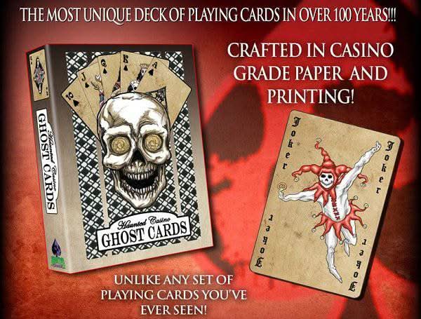 casino grade playing cards Haunted Casinos, Ghost Cards (52 Card Poker Deck, plus Jokers)