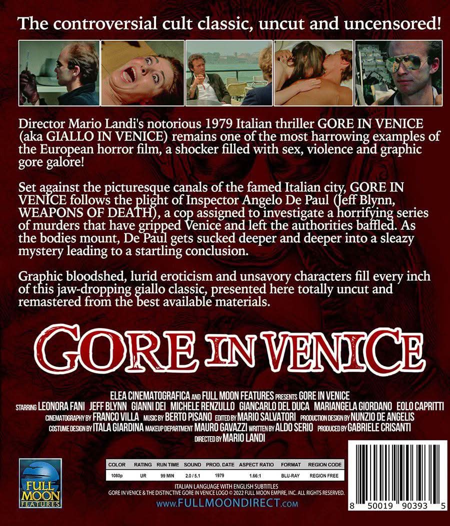 Gore in Venice Blu-ray | Full Moon Horror
